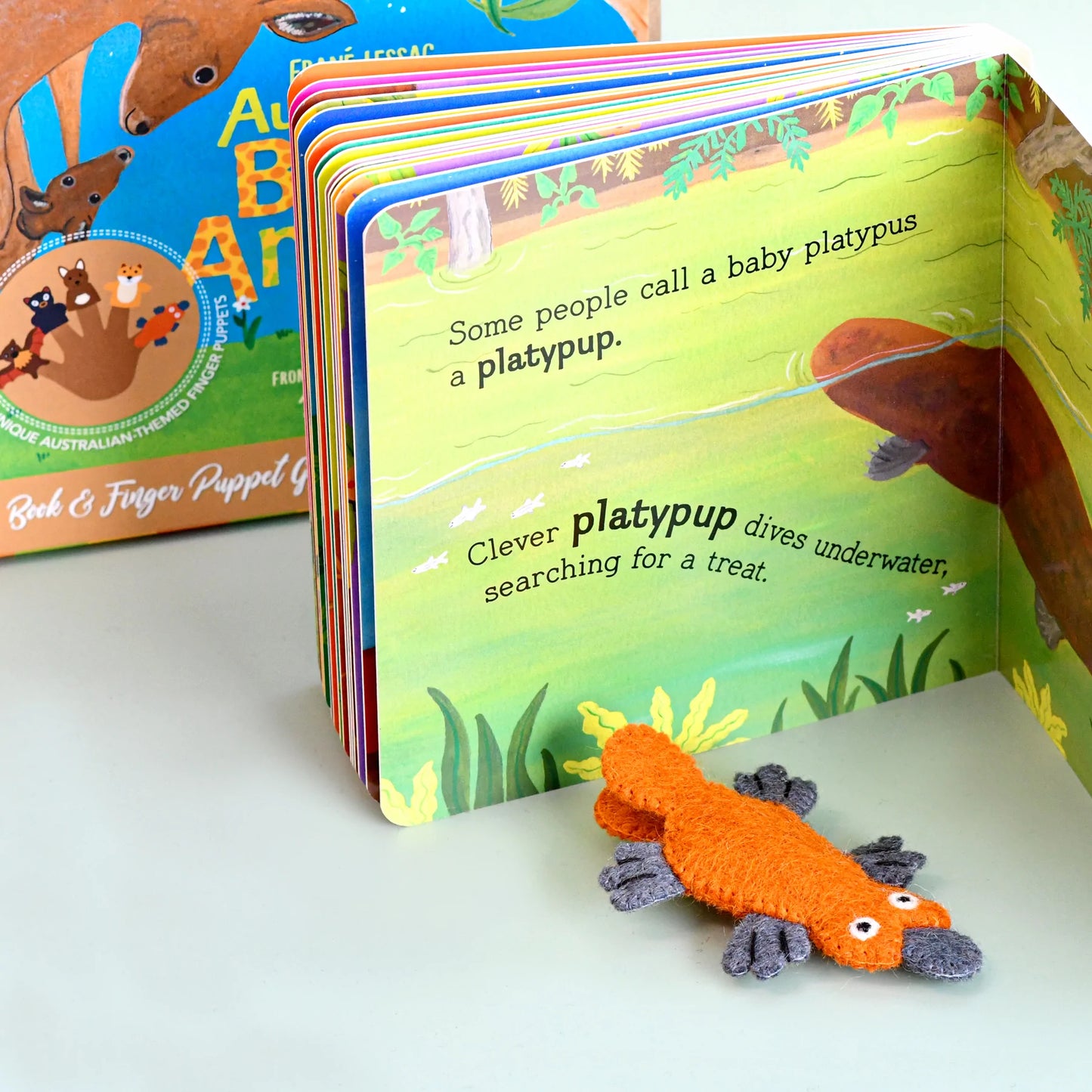 Australian Baby animals - Book and finger puppet set