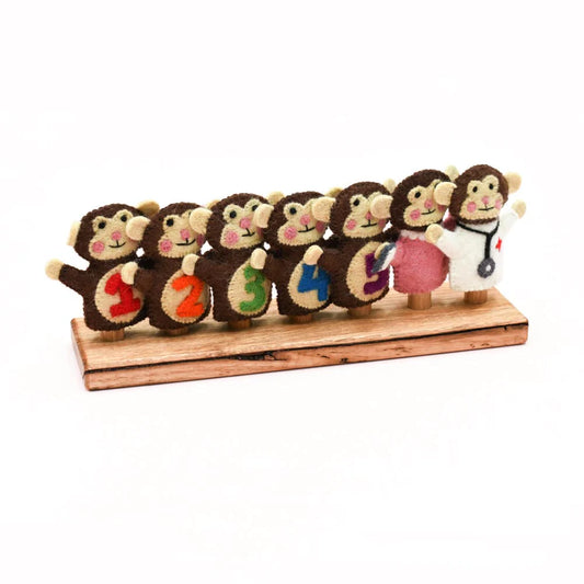 Five little monkeys, finger puppet se