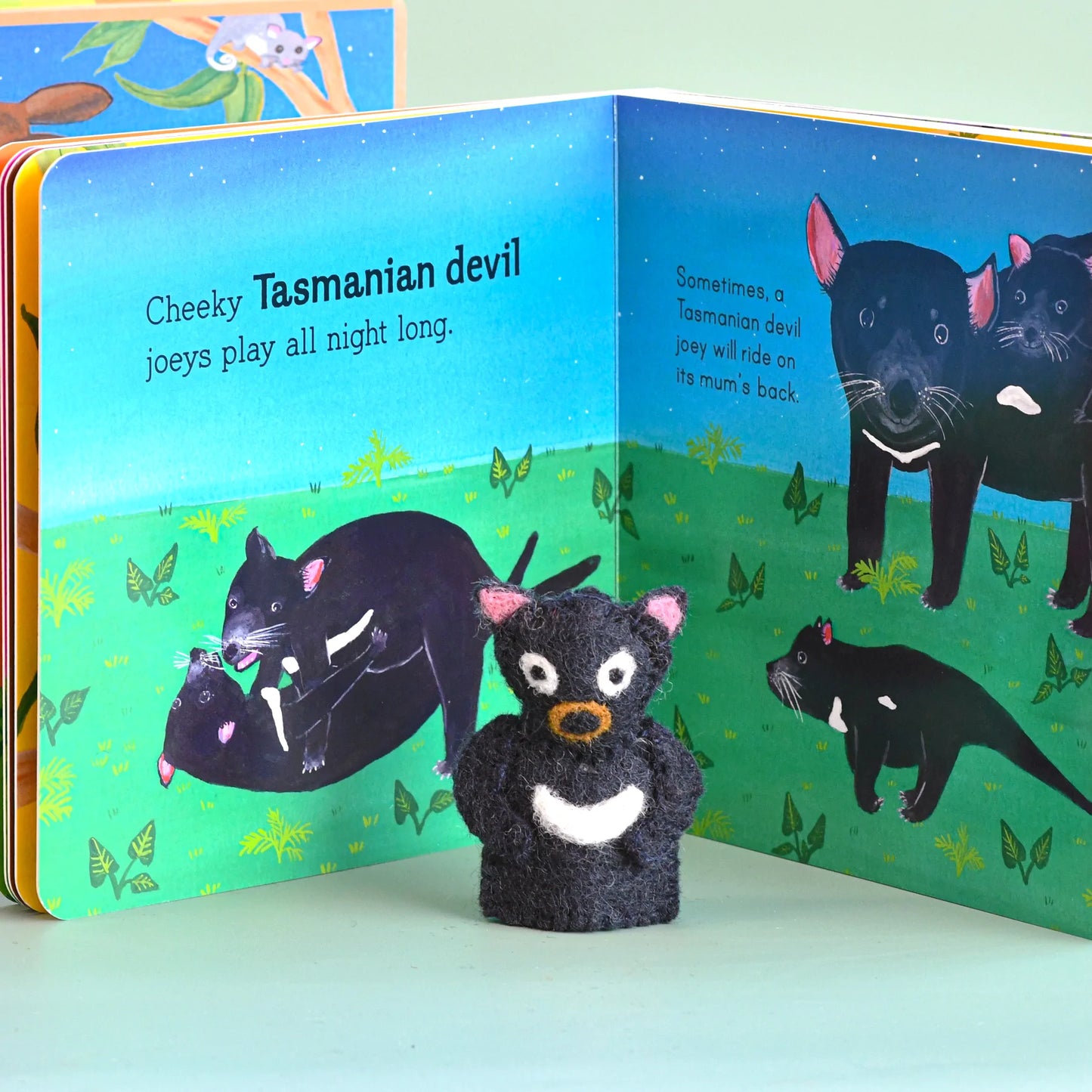 Australian Baby animals - Book and finger puppet set
