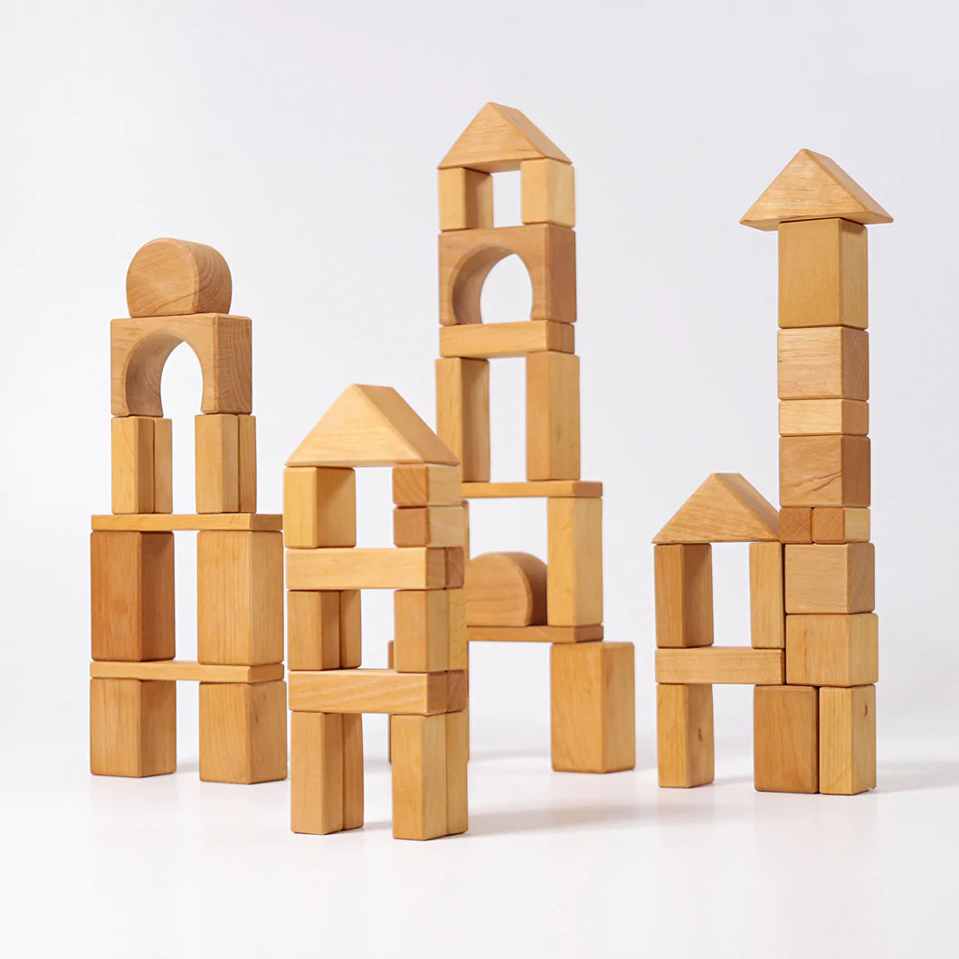 Grimm’s Blocks Geometric Natural, 60 pieces