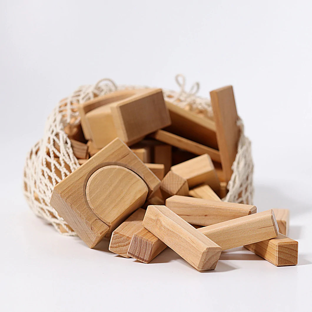 Grimm’s Blocks Geometric Natural, 60 pieces