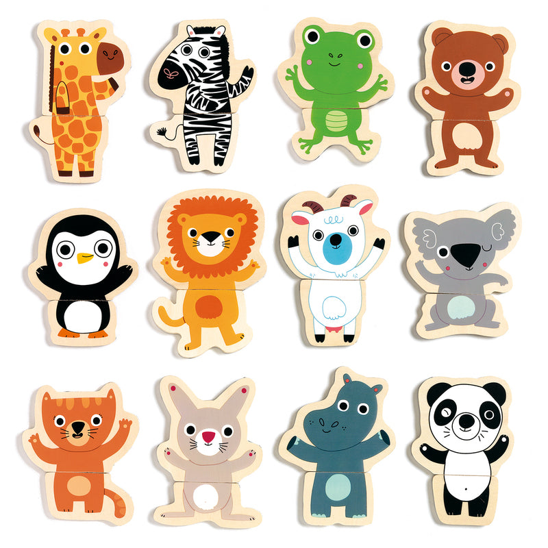 Wooden Magnetic Jungle Set Puzzle