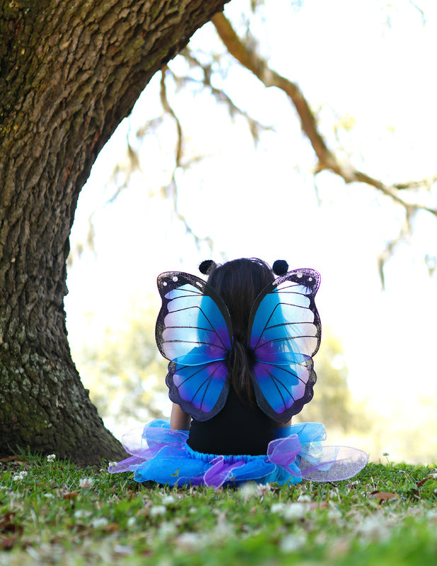 Midnight Butterfly Tutu with Wings & Headband - Size 4-6