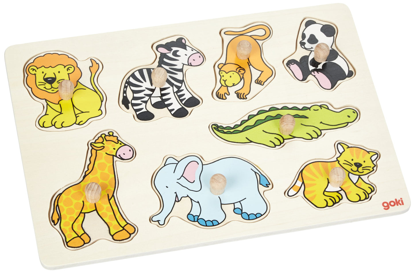 Zoo animals knob puzzle