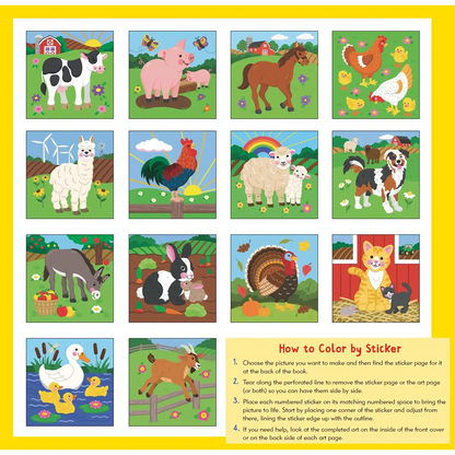 First Colour by Sticker Book - Farm Animals