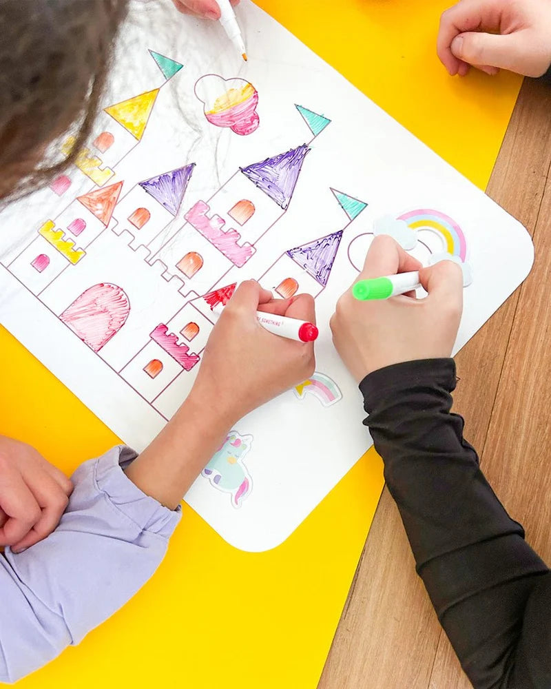 WIPEABLE SILICONE MAT - UNICORN CASTLE