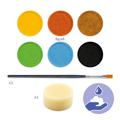 Face / Body Paint - Nature Body Art Palette 6 colours