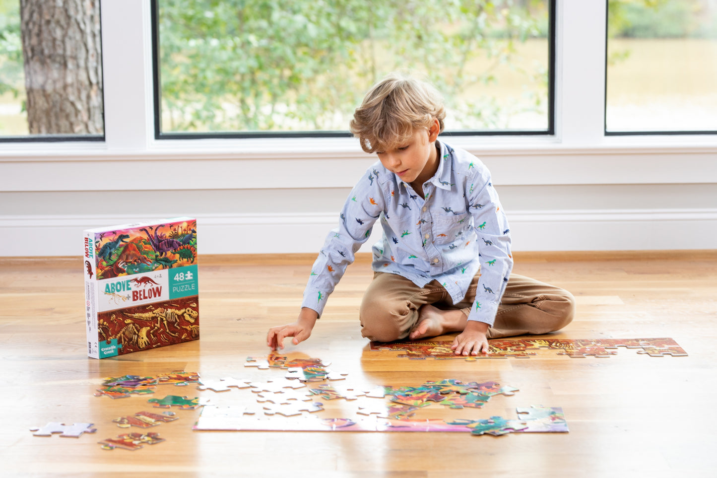 Above & Below Puzzle 48pc - Dinosaur World