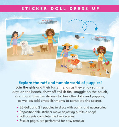 Sticker Doll Dress-Up - Puppies