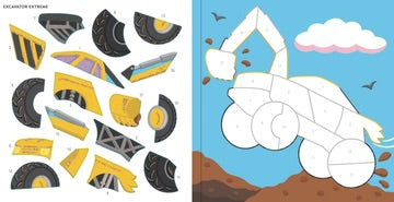 First Colour by Sticker Book - Monster Trucks