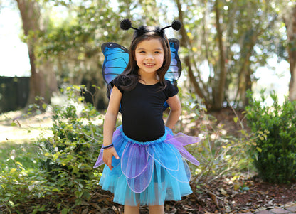 Midnight Butterfly Tutu with Wings & Headband - Size 4-6