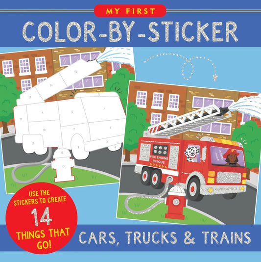 First Colour by Sticker Book - Cars, Trucks and Trains