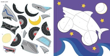 First Colour by Sticker Book - Monster Trucks