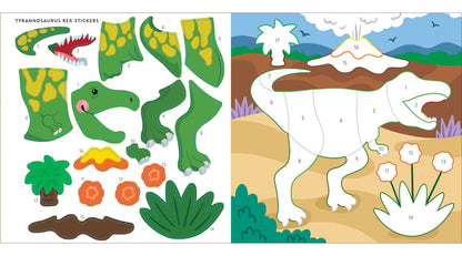 First Colour by Sticker Book - Dinosaurs