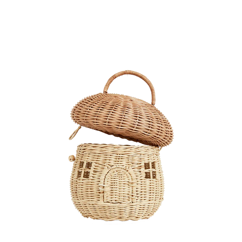 Rattan Mushroom Basket - Various Colours