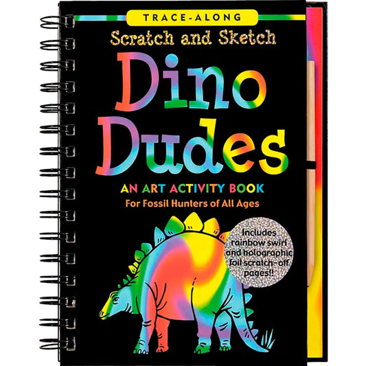 Scratch and Sketch Dino Dudes - Art Activity Book