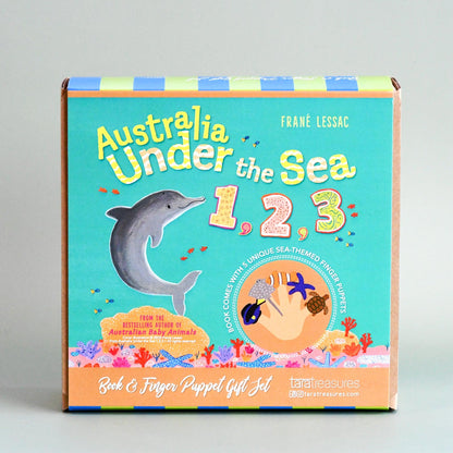 Australia Under the Sea 1,2,3 - Book and Finger Puppet Set