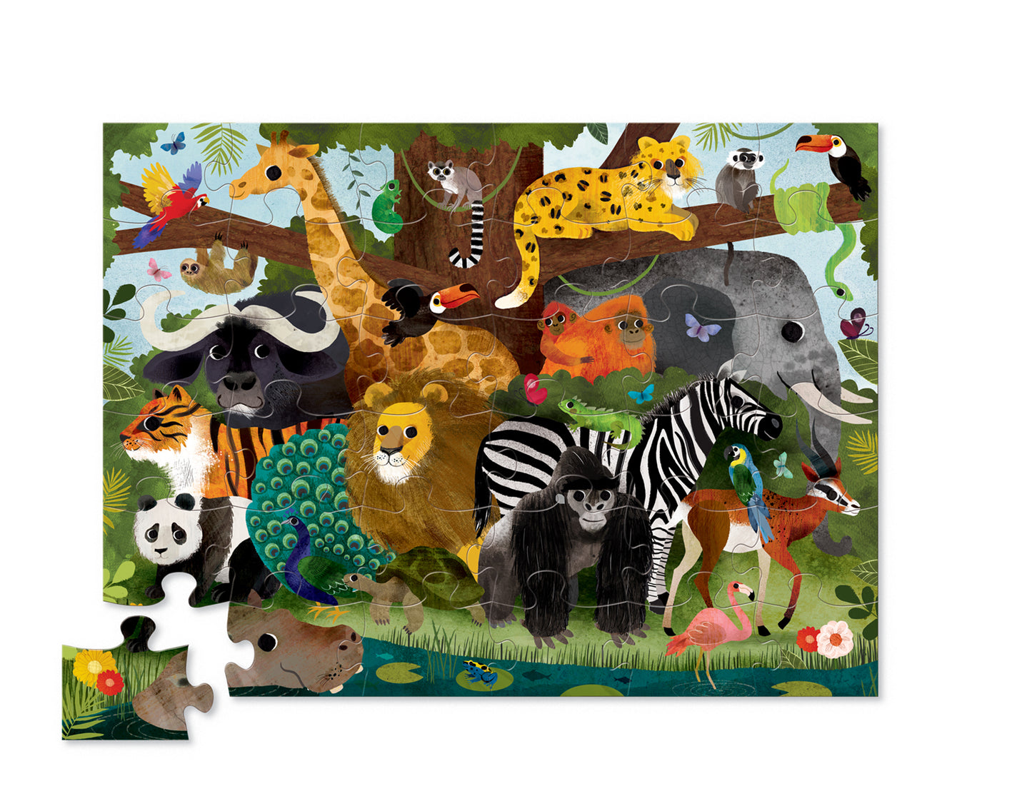 Classic Floor Puzzle 36pc - Jungle Friends