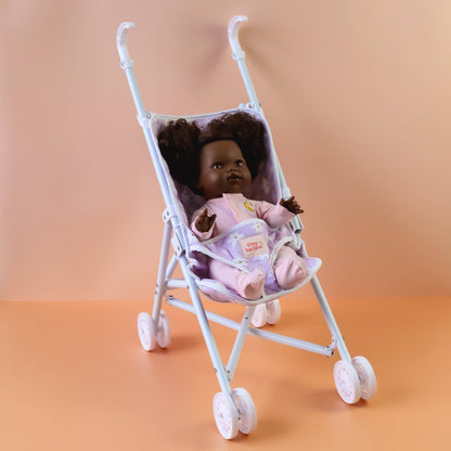 Folding Doll's Stroller - Lilac Daisy Cover