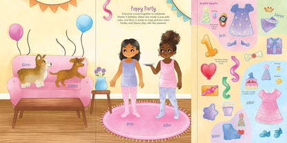 Sticker Doll Dress-Up - Puppies