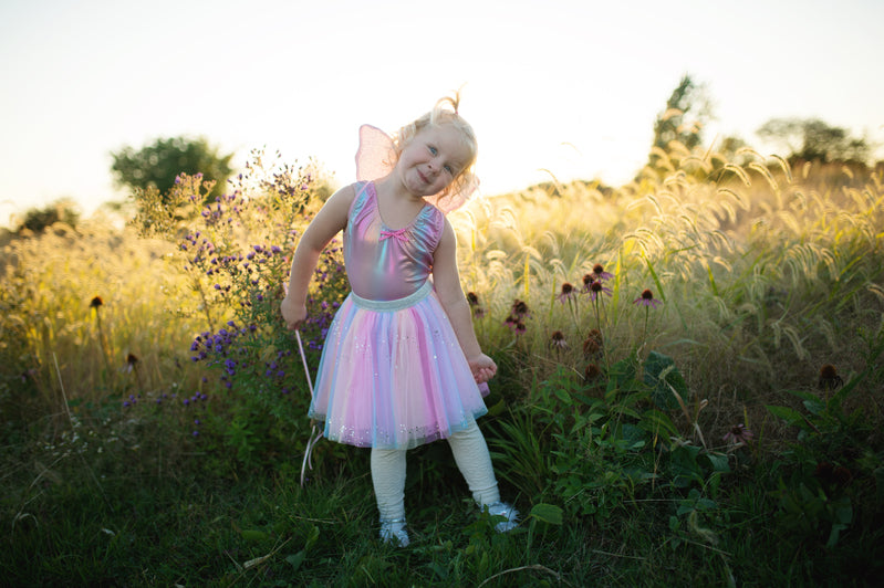 Rainbow Sequins Skirt with Wings & Wand - Size 4-6