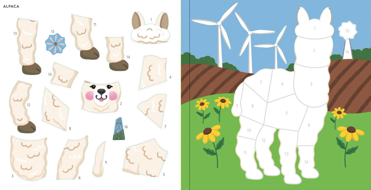 First Colour by Sticker Book - Farm Animals