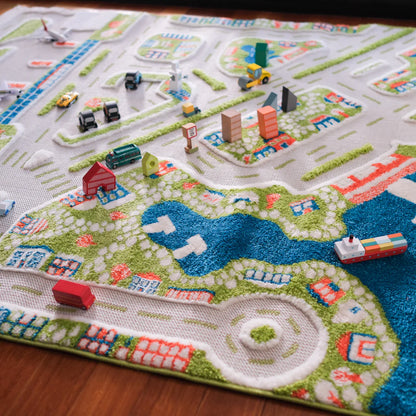 Mini City Rug - Turquoise (Large) *Click and Collect or In Store Purchase Only*