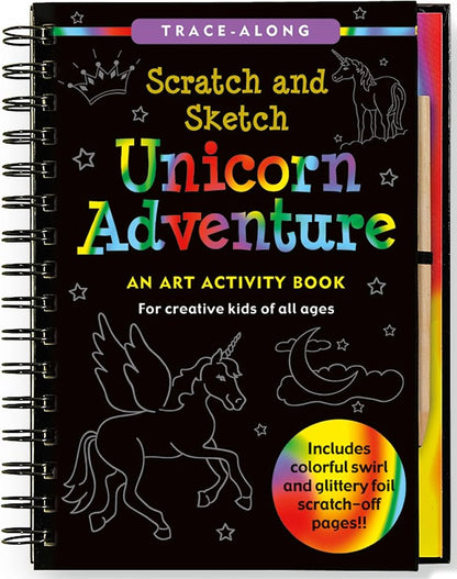 Scratch and Sketch Unicorn Adventure - Art Activity Book