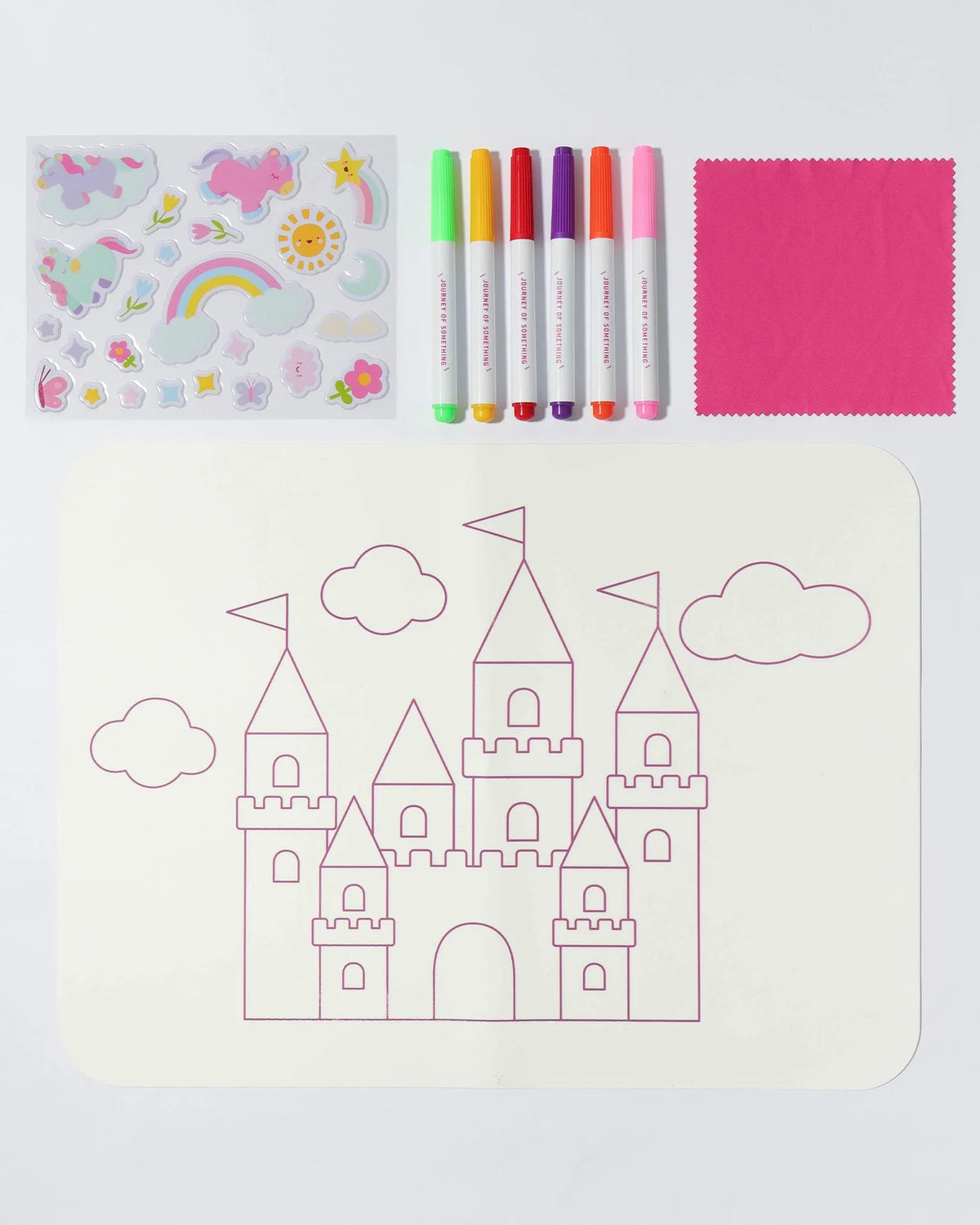 WIPEABLE SILICONE MAT - UNICORN CASTLE