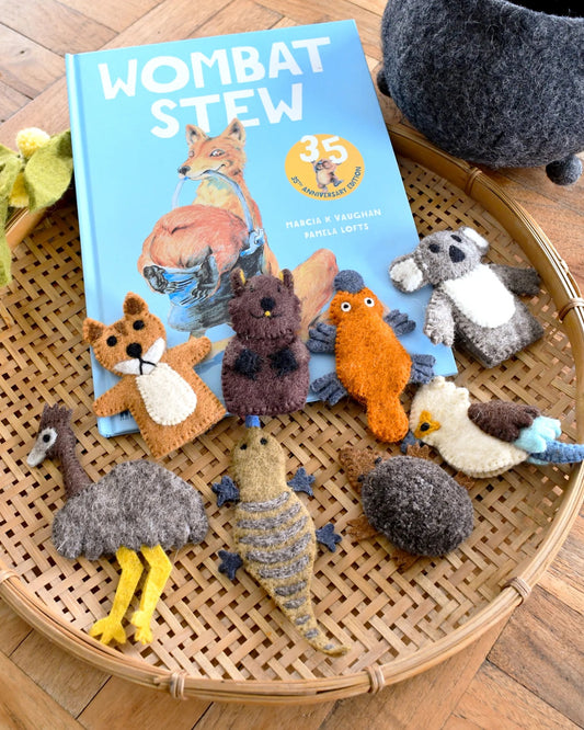 Wombat Stew Finger Puppet Set