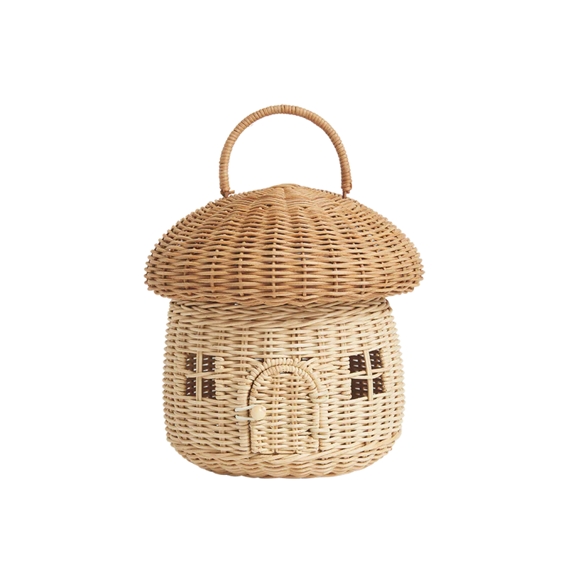 Rattan Mushroom Basket - Various Colours