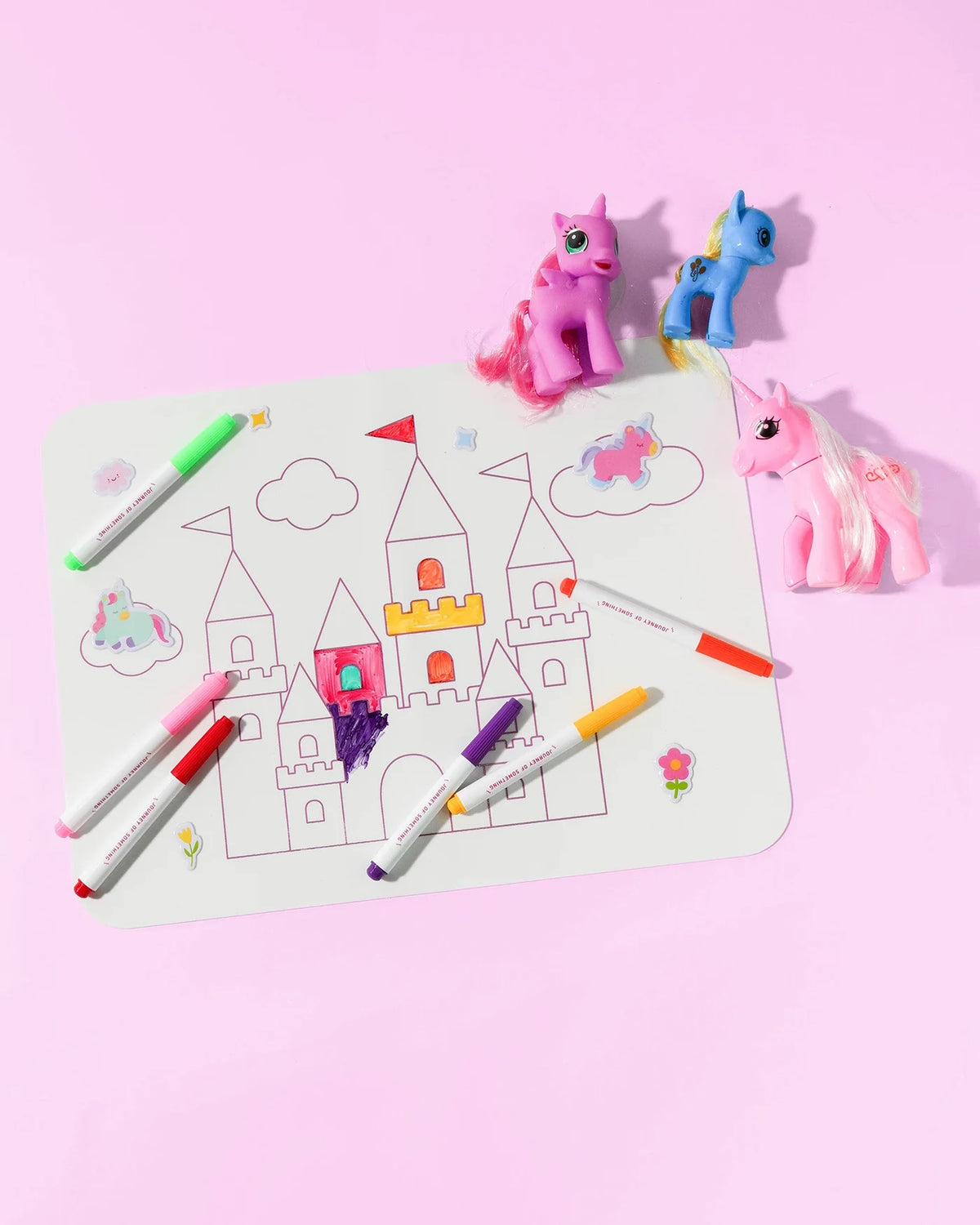 WIPEABLE SILICONE MAT - UNICORN CASTLE