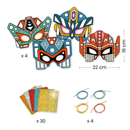 Do it Yourself Robots Masks (Metallic Stickers)