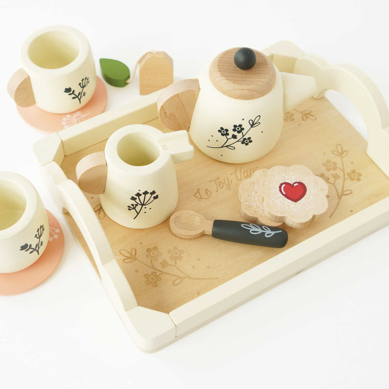 Wooden Tea Set and Tray