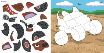 First Colour by Sticker Book - Monster Trucks