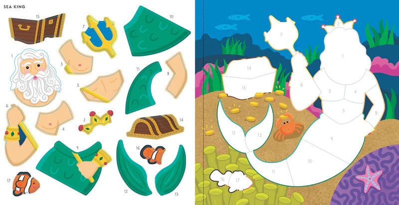 First Colour by Sticker Book - Mermaids and More