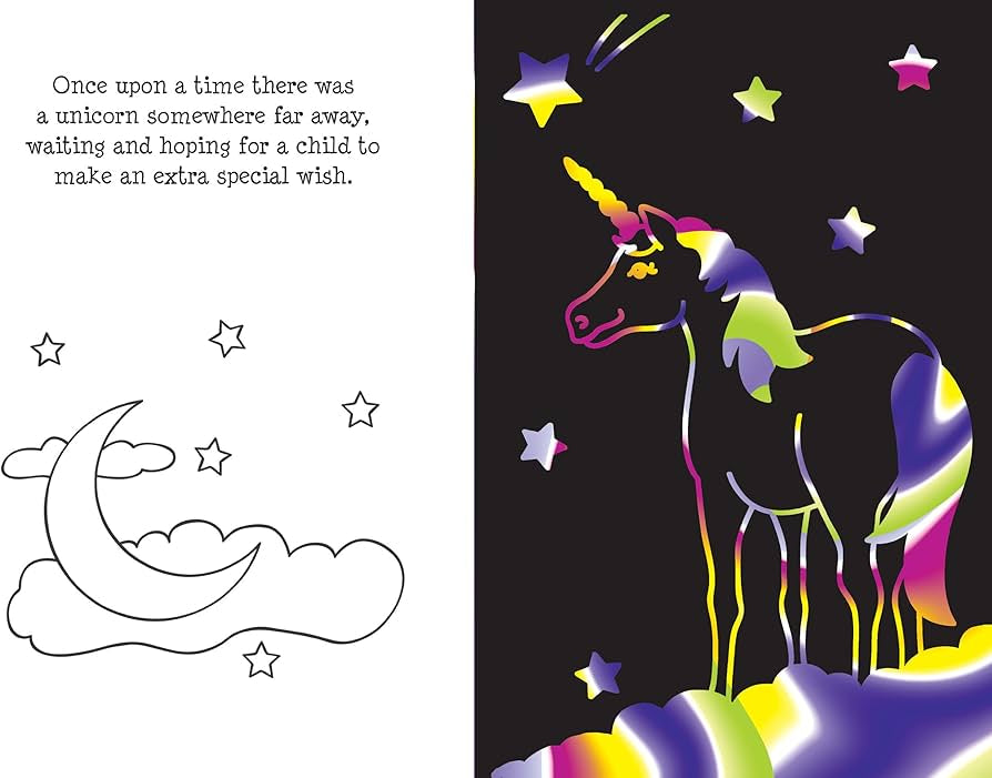 Scratch and Sketch Unicorn Adventure - Art Activity Book