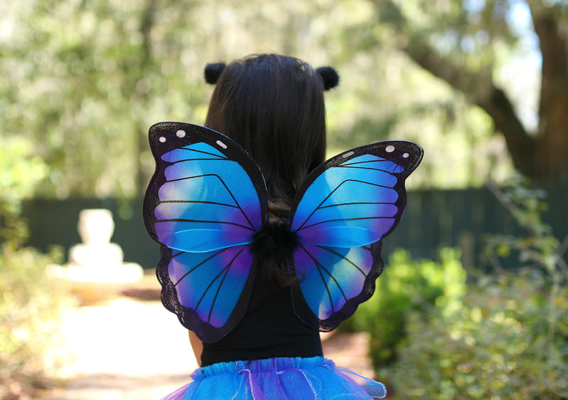 Midnight Butterfly Tutu with Wings & Headband - Size 4-6