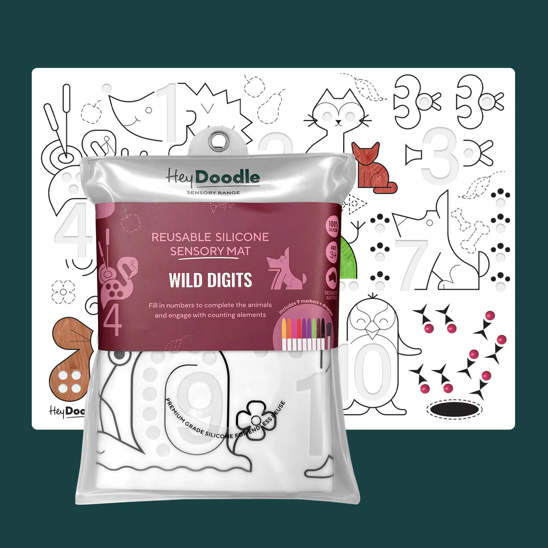 Hey Doodle Sensory Mat - Wild Digits