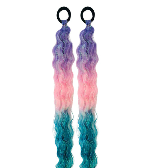 Ponytail Set - Mini Mermaid Burst Wavy 35cm