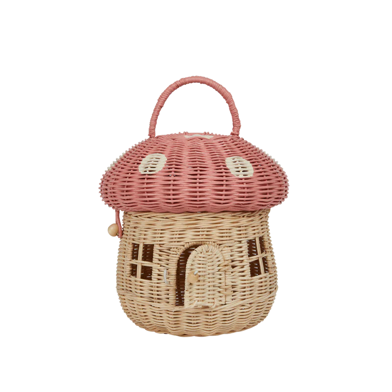 Rattan Mushroom Basket - Various Colours