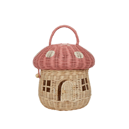 Rattan Mushroom Basket - Various Colours