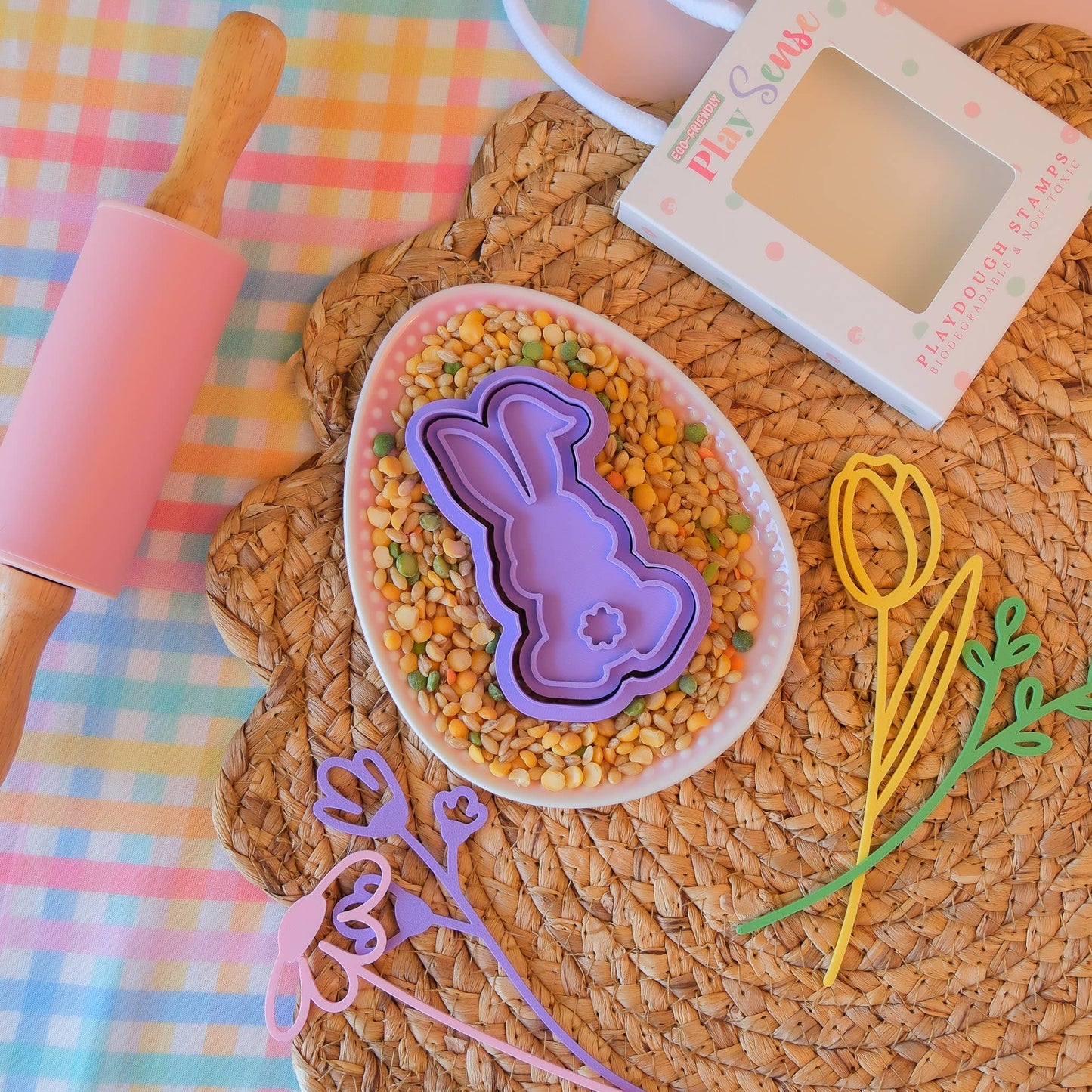 Eco Playdough Stamp | Easter Collection | Easter Bunny Tail