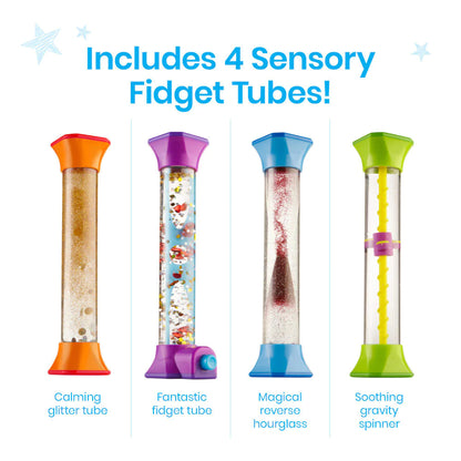 Sensory Fidget Tubes, Set of 4