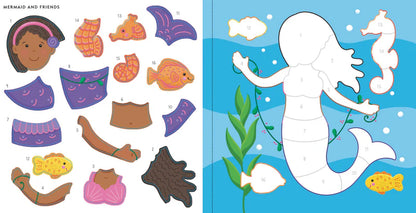 First Colour by Sticker Book - Mermaids and More