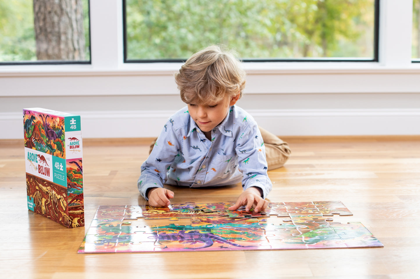 Above & Below Puzzle 48pc - Dinosaur World