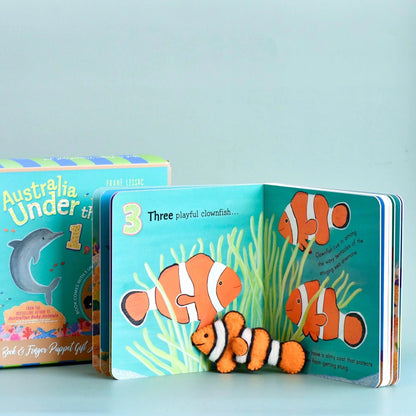 Australia Under the Sea 1,2,3 - Book and Finger Puppet Set