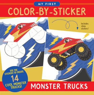 First Colour by Sticker Book - Monster Trucks
