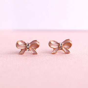 Lauren Hinkley Pink Bow Earrings & Ballerina Box