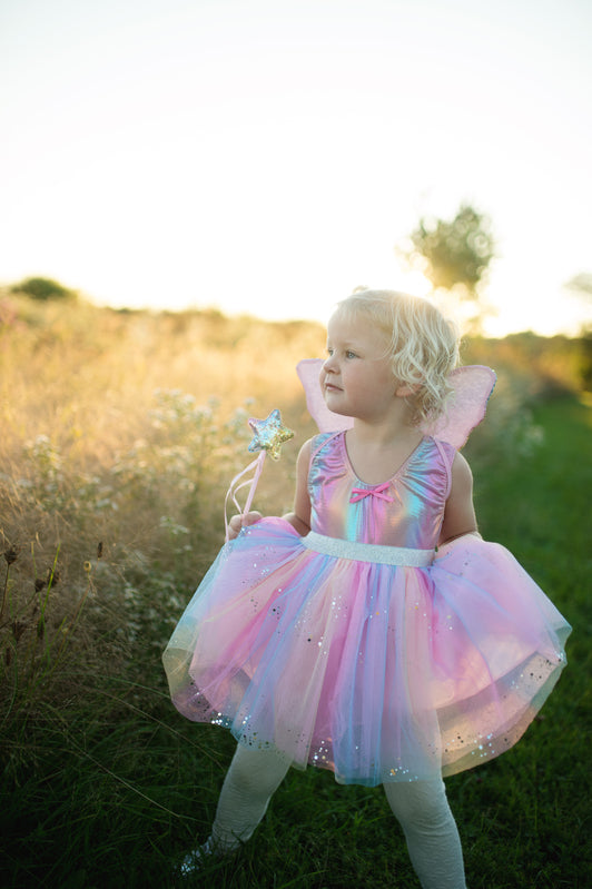 Rainbow Sequins Skirt with Wings & Wand - Size 4-6